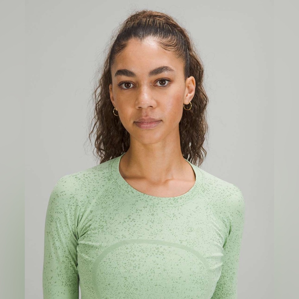 Lululemon Swiftly Tech Long Sleeve Shirt 2.0 Race Mint/Cedar Green sz4